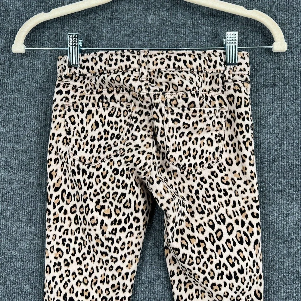 Gap Girls 7 Jeans Stretch Jeggings Leopard Print Skinny Adjustable Waist